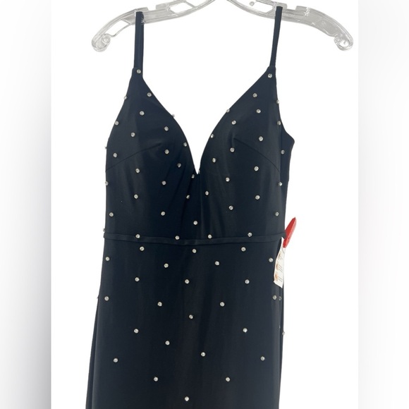 NWT Ieena for Mac Duggal Rhinestone Embellished V Neck Gown 4 - Picture 4 of 9